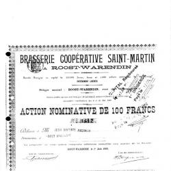 Actions nominatives - 1900