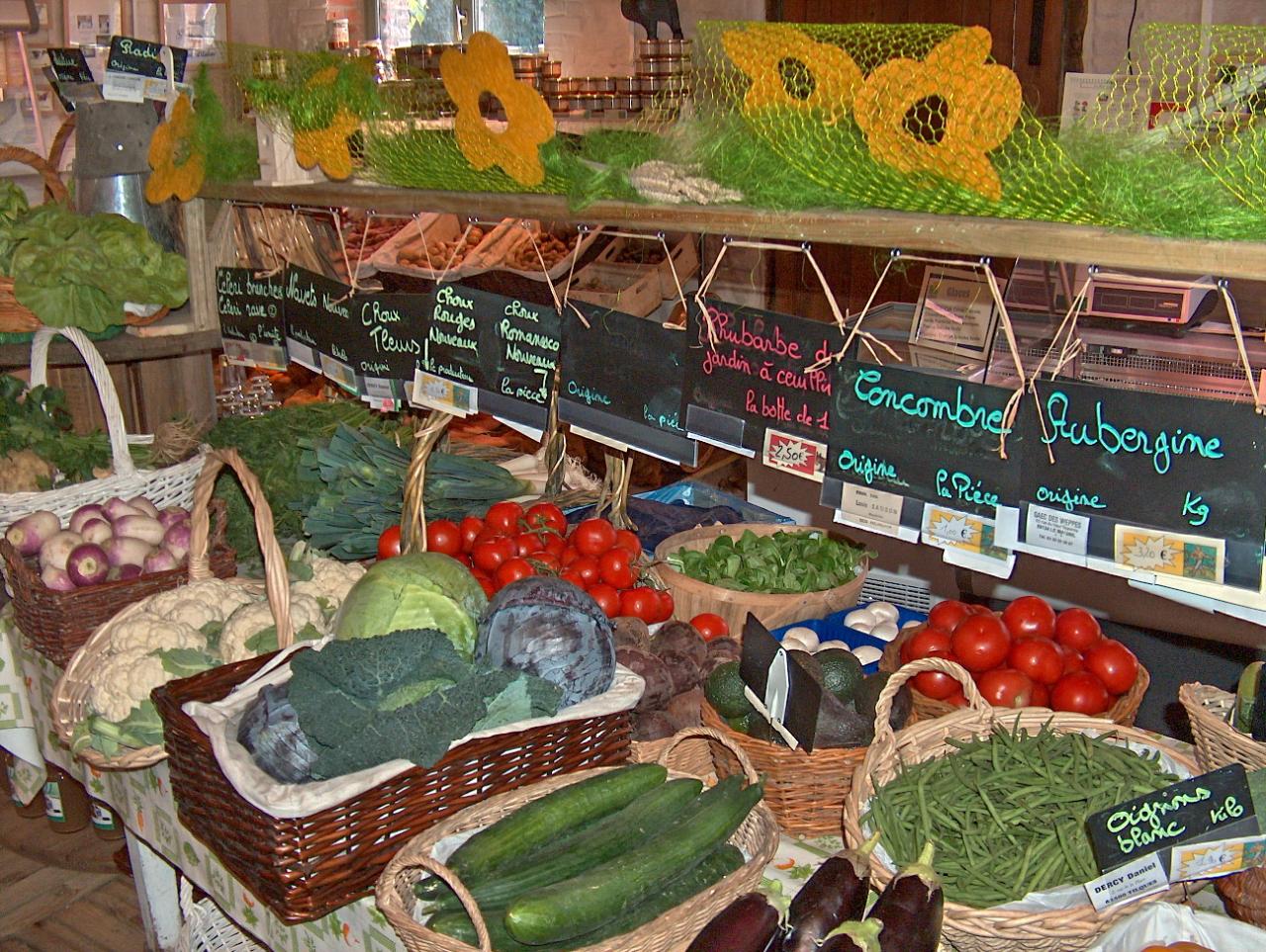 La Martiniere - Le Goût d'Antan, Produits régionaux, les légumes
